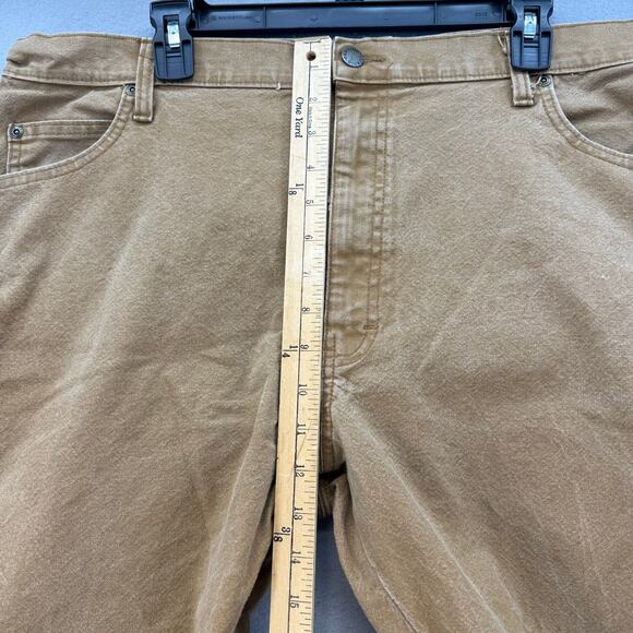 Dickies Work Pants Men's 38x32 Tan Duck Carpenter Straight Leg Work Gear - Picture 11 of 13